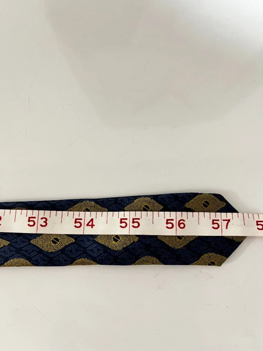 FULL MARK Made in Japan GEOMETRIC Blue & Yellow SILK Men's Tie/Preowned